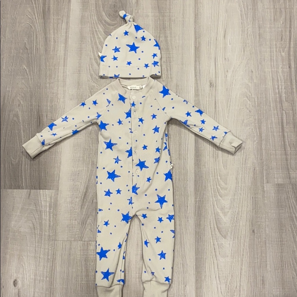 Star Onesie with matching hat